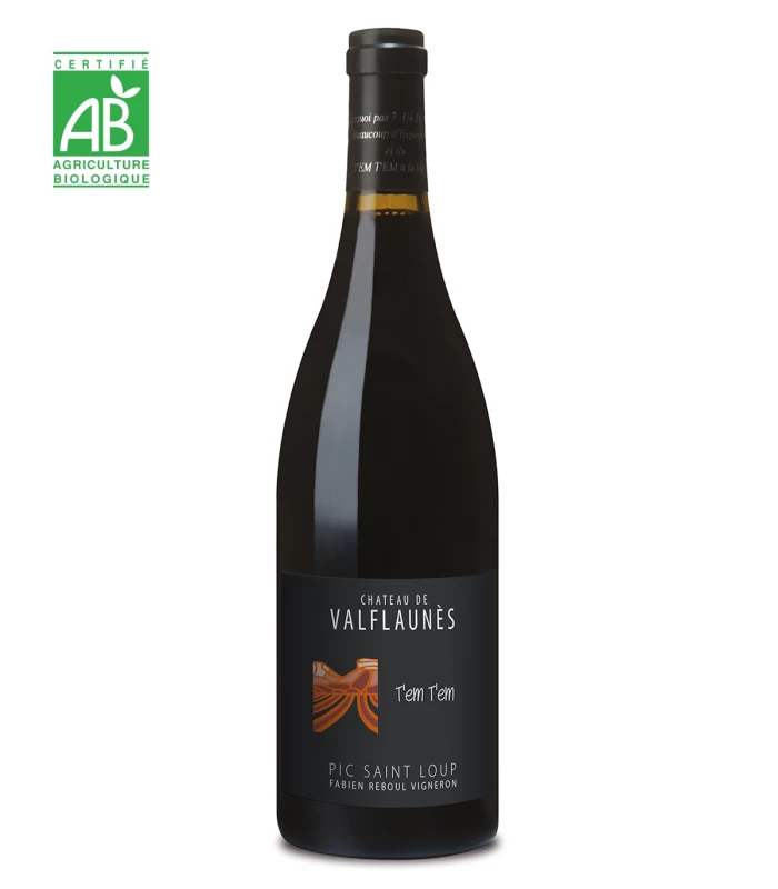 T'em T'em - Vin rouge AOP Pic Saint Loup - Bouteille 75 cl